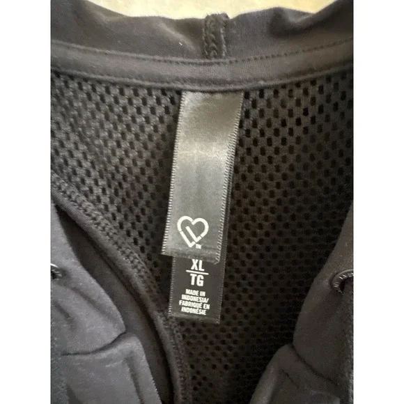 Live Love Dream Womens Activewear Black Stretch Performance Poly w/ Mesh Vest XL - Picture 5 of 5